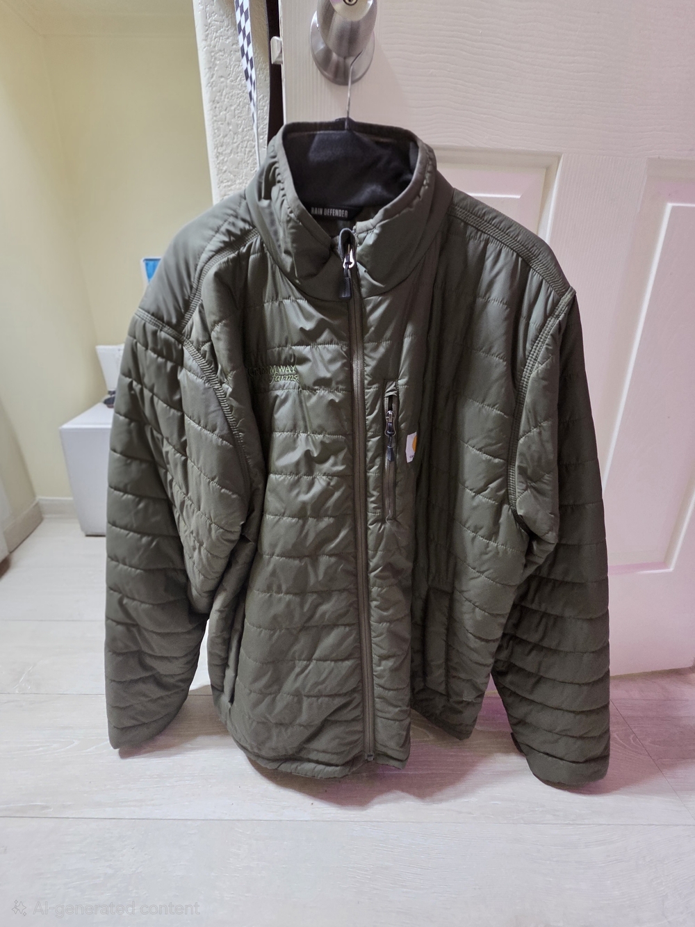 Carhartt QJ2208-M Quilted Puffer Jacket Green XL Like New